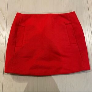 Maje Wool Red Mini Skirt - Size 36 S XS